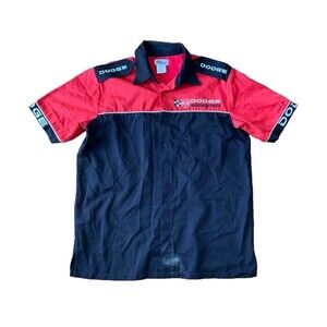 Racing Champions Dodge Motorcycles Button Up T-Shirt Short Sleeve Men’s M